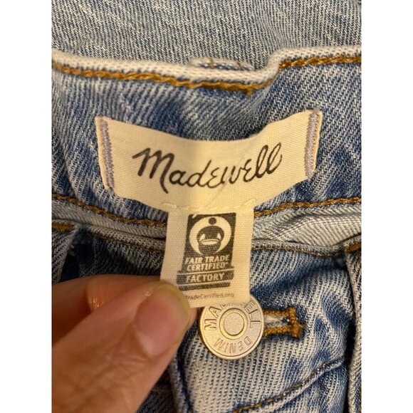 Madewell The Petite Perfect Vintage Jean Bradwell Wash Ripped Edition Size 27P - Picture 7 of 10